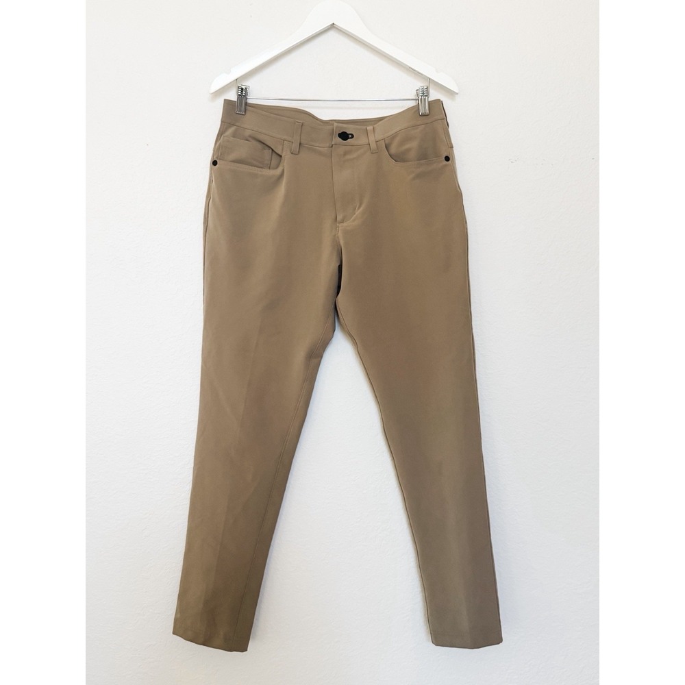 Public Rec Beige Stretch Performance Pants Slim Travel Golf Casual Office 31x32